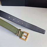 人気急上昇サンローラン コピー YSLモノグラムロゴ レザーベルト 30mm Sah90432
