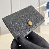 追跡付ルイヴィトン 折りたたみ財布 カード 名刺入れ 偽物 黒 M58456