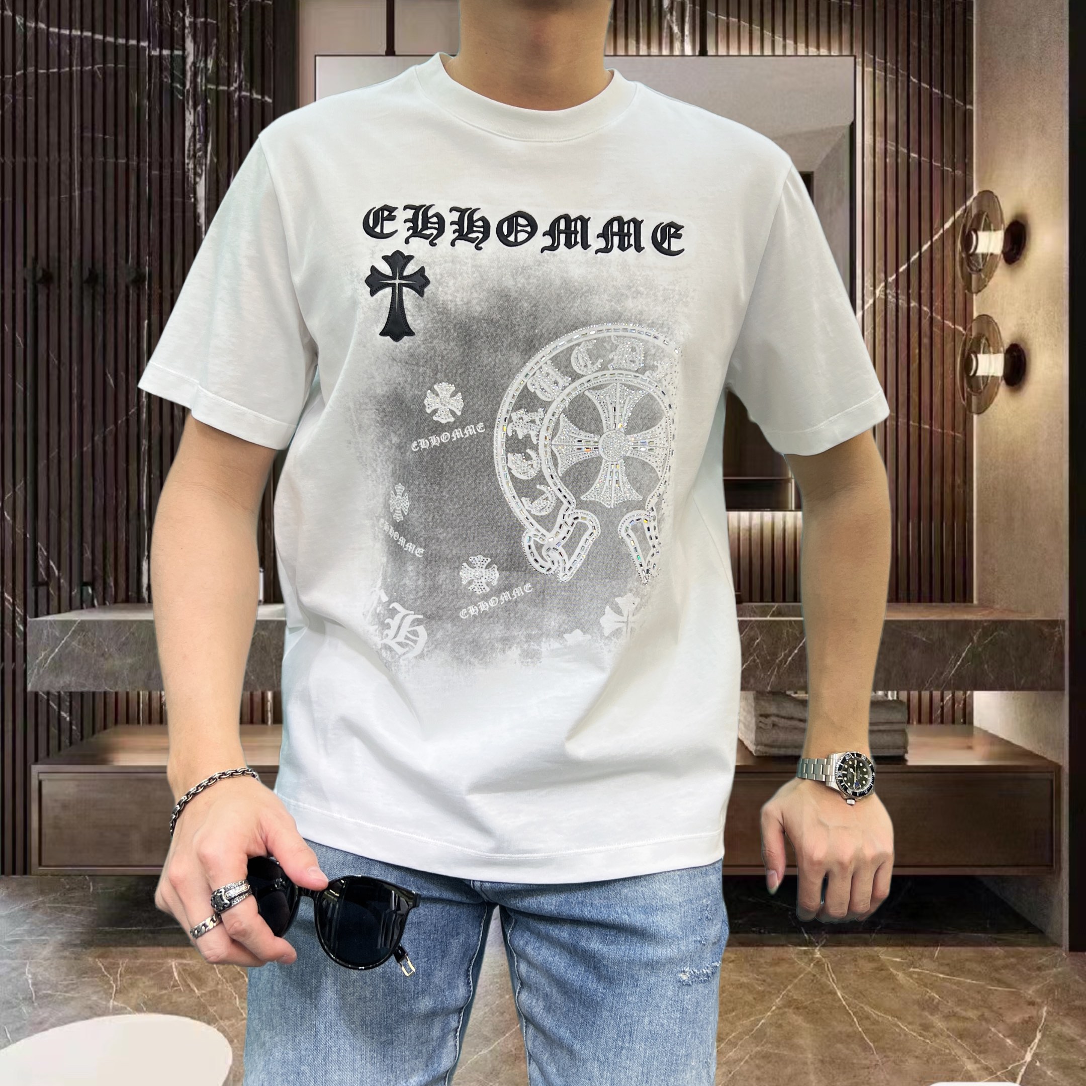 超希少！2024 クロムハーツ 新作 半袖Tシャツ 偽物 2色