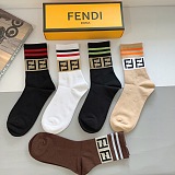 お洒落 2026 フェンディ 新作 ソックス コピー 5足セット