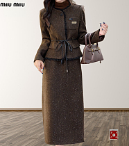 注目度抜群！ 2026 ミュウミュウ 新作 セットアップ スーパーコピー 2色