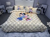 超限定♪ グッチ 2026新作 掛け布団カバーセット4点 ダブルサイズ/キングサイズベッド シルクベッドカバー 新居寝具用品