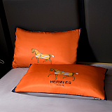 ☆超人気☆ エルメス 2026新作 掛け布団カバーセット4点 ダブルサイズ/キングサイズベッド シルクベッドカバー 新居寝具用品