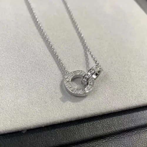 CARTIER INSPIRED LOVE NECKLACE, DIAMOND-PAVED