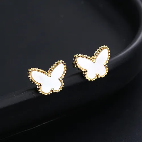Van Cleef Inspired Sweet Alhambra butterfly earstuds