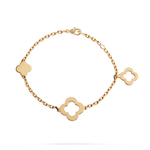 Van Cleef Inspired Byzantine Alhambra bracelet, 3 motifs