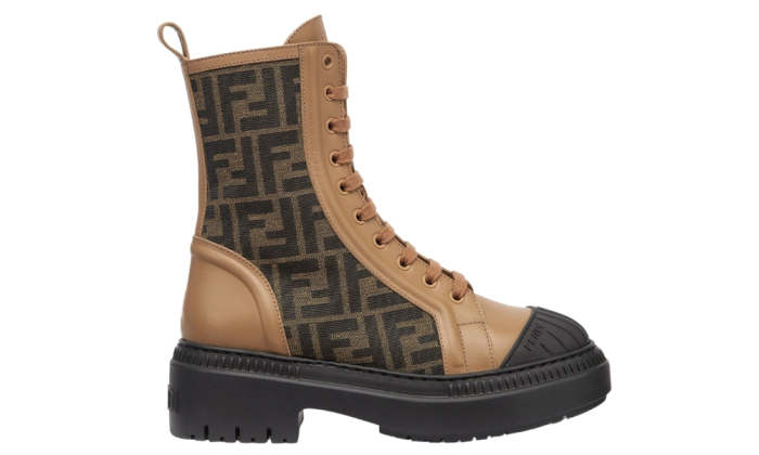 Fendi Wmns FF Motif Domino Biker Boot 'Beige'