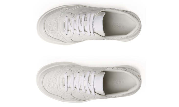 GUCCI Leather Monogram Sneakers