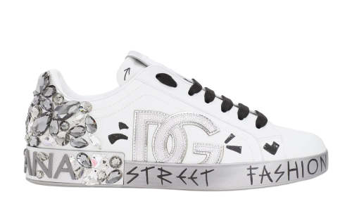 DOLCE & GABBANA  White ‘Portofino’ Sneakers