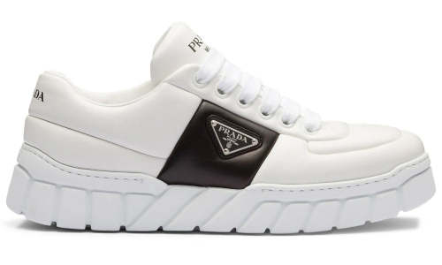 Prada padded leather sneakers 'White'