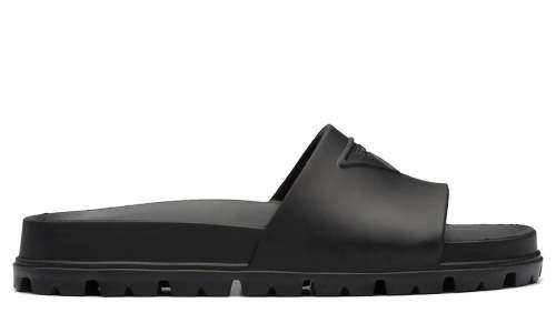 Prada Logo-Embossed Slides