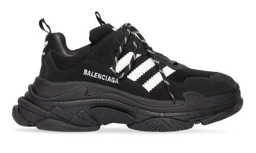 Balenciaga x adidas baskets Triple S  Black 