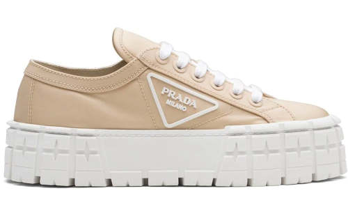 Prada Gabardine Wheel Platform 'Light Brown'