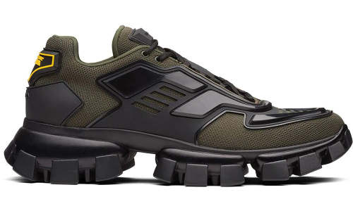 Prada Green Cloudbust Thunder Rubber And Mesh