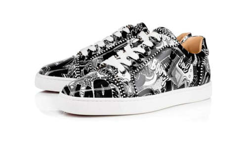 Christian Louboutin Seavaste Orlata Patent Nicograf Black/White
