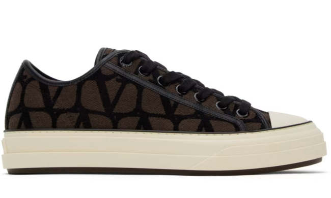 Valentino Garavani Brown Iconographe Totaloop Sneakers