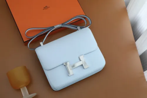 (Authentic Quality)Replica Hermes Constance 24 epsom Handmade Bag In Blue Brume
