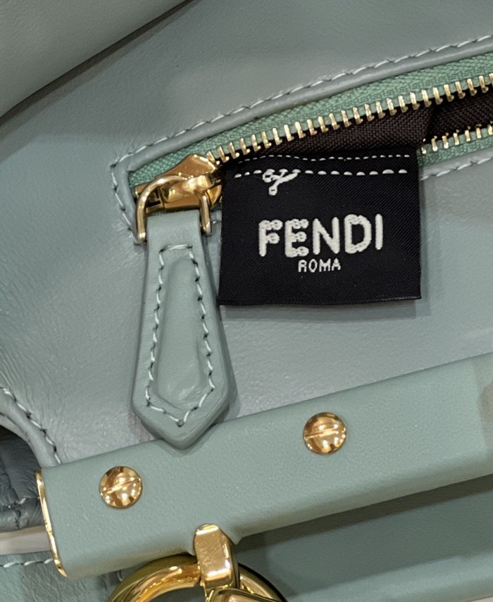 (Authentic Quality)Replica Fendi Peekaboo Mini 23 Smooth Lamb In Pink Green