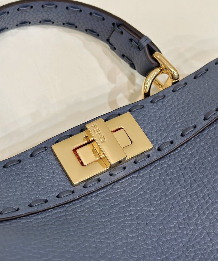 (Authentic Quality)Replica Fendi Peekaboo 27 Caviar Leather In Blue