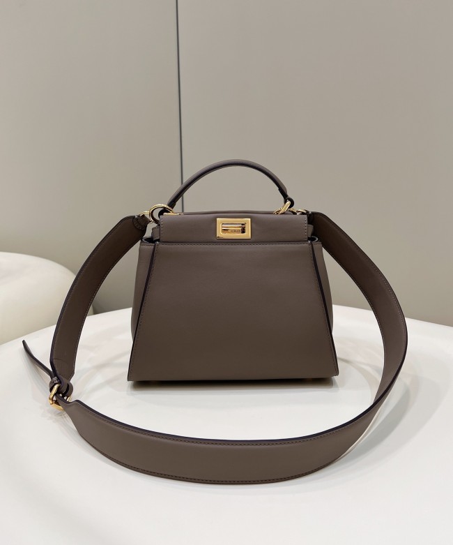 (Authentic Quality)Replica Fendi Peekaboo 23 Smooth Baby Calf In Chocolate