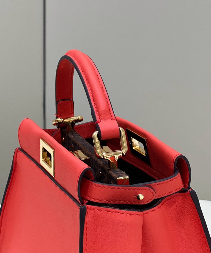 (Authentic Quality)Replica Fendi Peekaboo 23 Smooth Baby Calf In Red