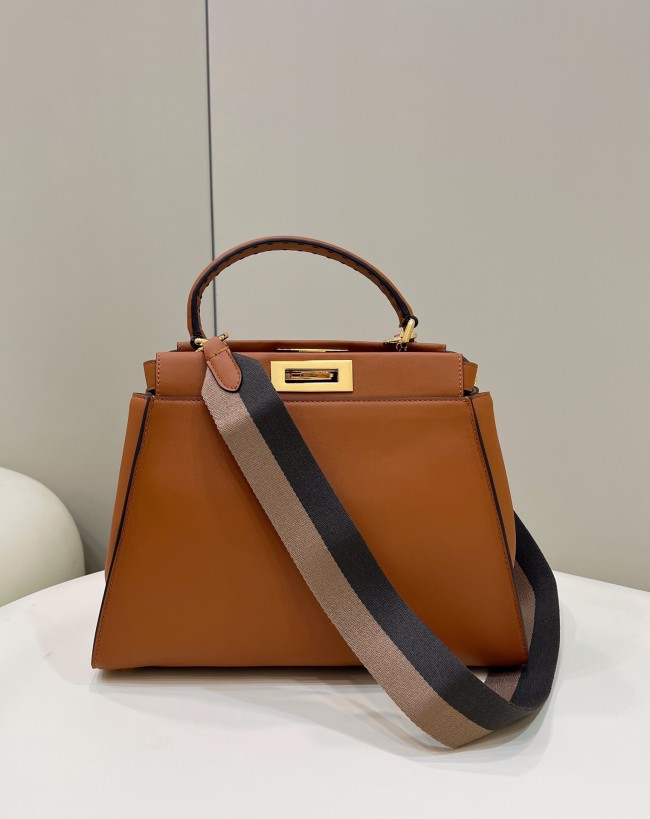 (Authentic Quality)Replica Fendi Peekaboo 33 Smooth Baby Calf In Brown