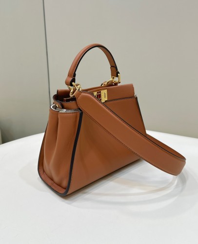 (Authentic Quality)Replica Fendi Peekaboo 23 Smooth Baby Calf In Brown