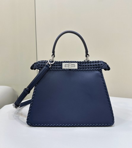 (Authentic Quality)Replica Fendi I See U Peekaboo 33 Cow Leather Knit In Dark Blue