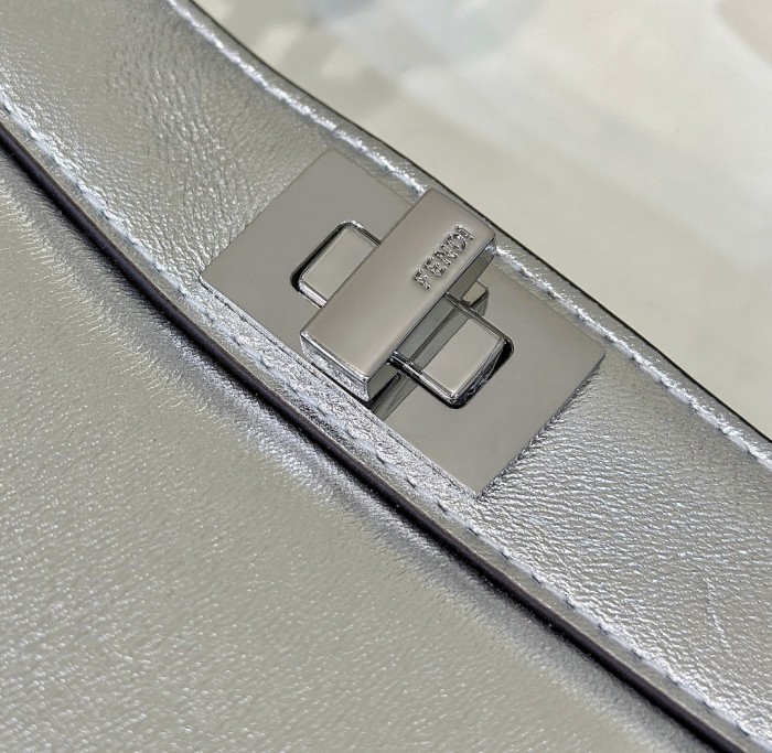 (Authentic Quality)Replica Fendi By Marc Jacobs Peekaboo 20 Baby Calf In Silver