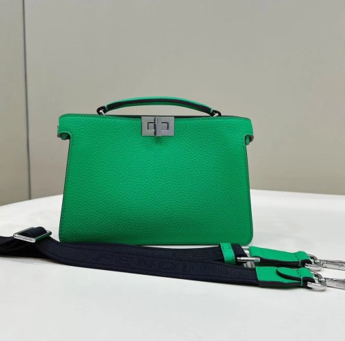 (Authentic Quality)Replica Fendi ISeeUXCross Peekaboo 23 Cow Leather For Men In Green