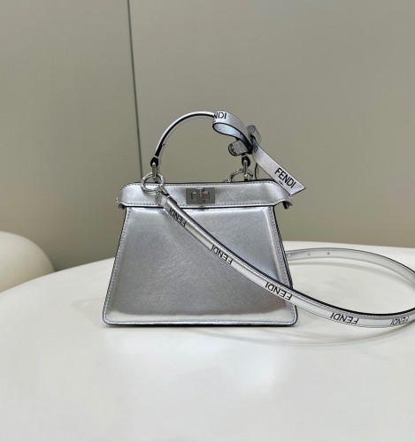 (Authentic Quality)Replica Fendi By Marc Jacobs Peekaboo 20 Baby Calf In Silver