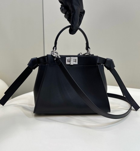 (Authentic Quality)Replica Fendi Peekaboo 23 Smooth Baby Calf In Black