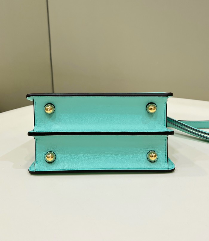 (Authentic Quality)Replica Fendi ISeeUPetite Peekaboo 20 Lamb Leather In Lake Green