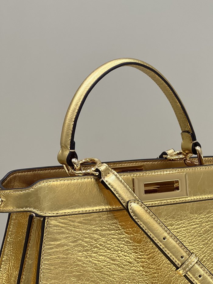 (Authentic Quality)Replica Fendi ISeeU Peekaboo 33 Cow Leather In Silver