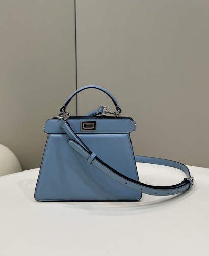 (Authentic Quality)Replica Fendi ISeeUPetite Peekaboo 20 Lamb Leather In Blue