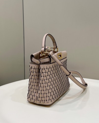 (Authentic Quality)Replica Fendi Iconic Peekaboo 24 Lamb Handmade Knit In Begei