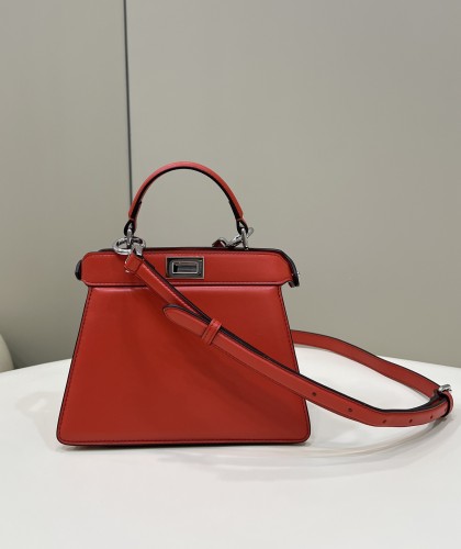 (Authentic Quality)Replica Fendi ISeeUPetite Peekaboo 20 Lamb Leather In Red