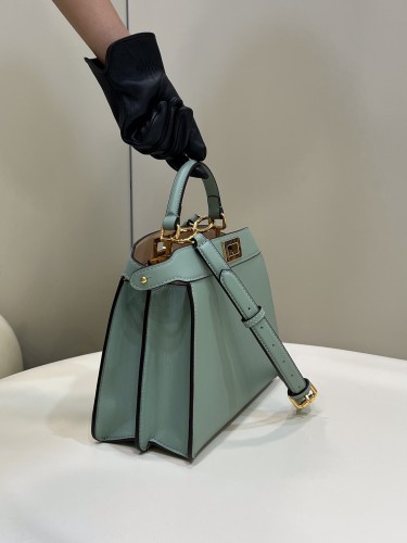 (Authentic Quality)Replica Fendi ISeeU Peekaboo 27 Smooth Baby Calf In Green
