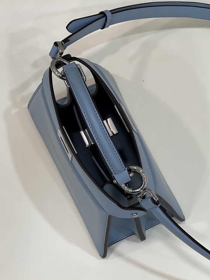 (Authentic Quality)Replica Fendi ISeeUPetite Peekaboo 20 Lamb Leather In Blue