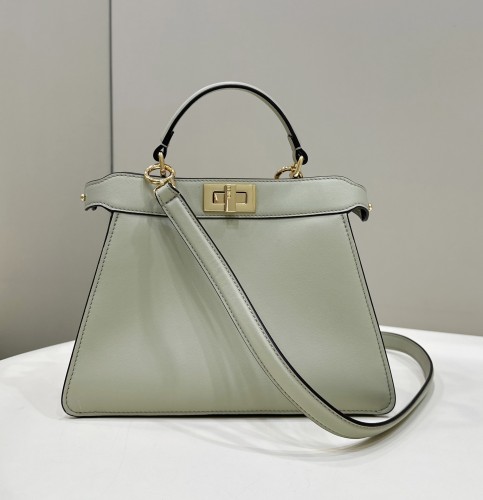 (Authentic Quality)Replica Fendi ISeeU Peekaboo 27 Smooth Baby Calf In Light Green