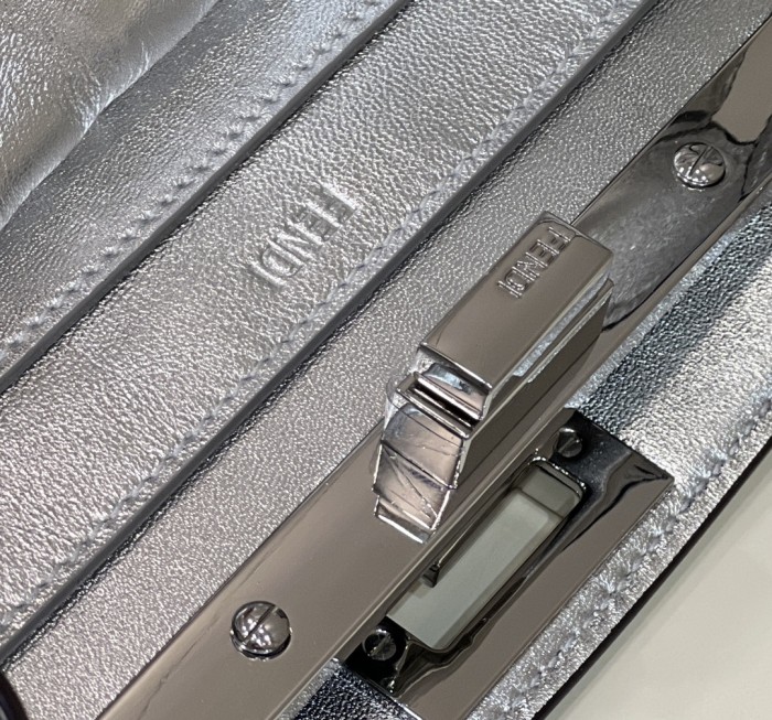 (Authentic Quality)Replica Fendi ISeeU Peekaboo 27 Smooth Baby Calf In Silver