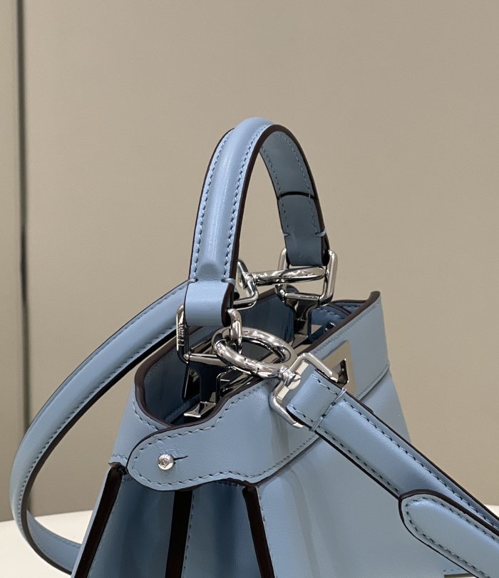 (Authentic Quality)Replica Fendi ISeeUPetite Peekaboo 20 Lamb Leather In Blue