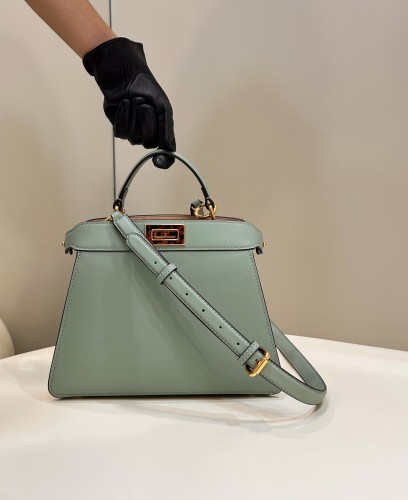 (Authentic Quality)Replica Fendi ISeeU Peekaboo 27 Smooth Baby Calf In Green