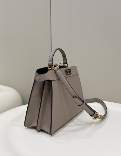 (Authentic Quality)Replica Fendi ISeeU Peekaboo 27 Smooth Baby Calf In Grey