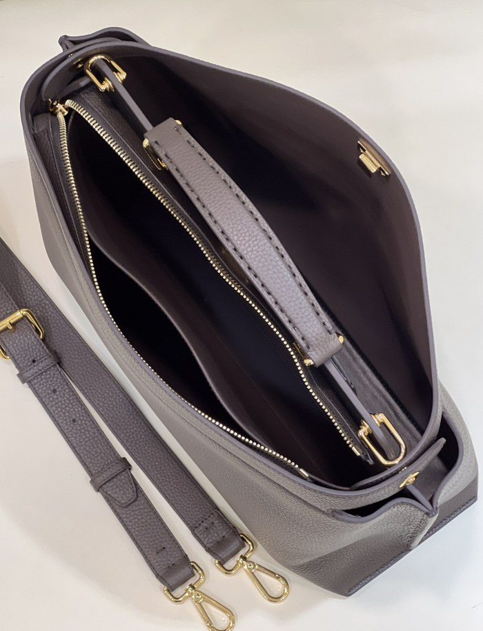 (Authentic Quality)Replica Fendi Peekaboo 41 Caviar Calf Leather For Men In Chocolate