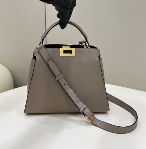 (Authentic Quality)Replica Fendi Peekaboo 27 Smooth Baby Calf In Beige