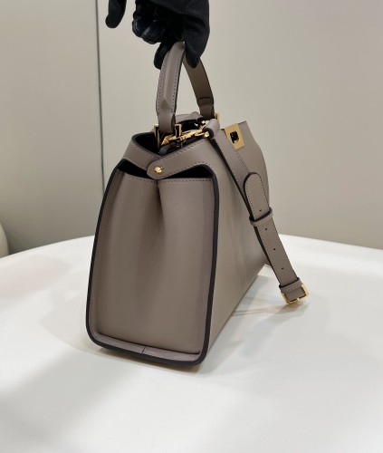 (Authentic Quality)Replica Fendi Peekaboo 27 Smooth Baby Calf In Beige