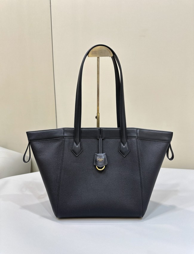 (Authentic Quality)Replica Fendi Tote Bag 27 Origami Caviar Calf In Black