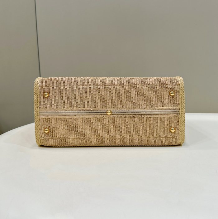 (Authentic Quality)Replica Fendi Sunshine Tote Bag 36 Straw Plaited Article