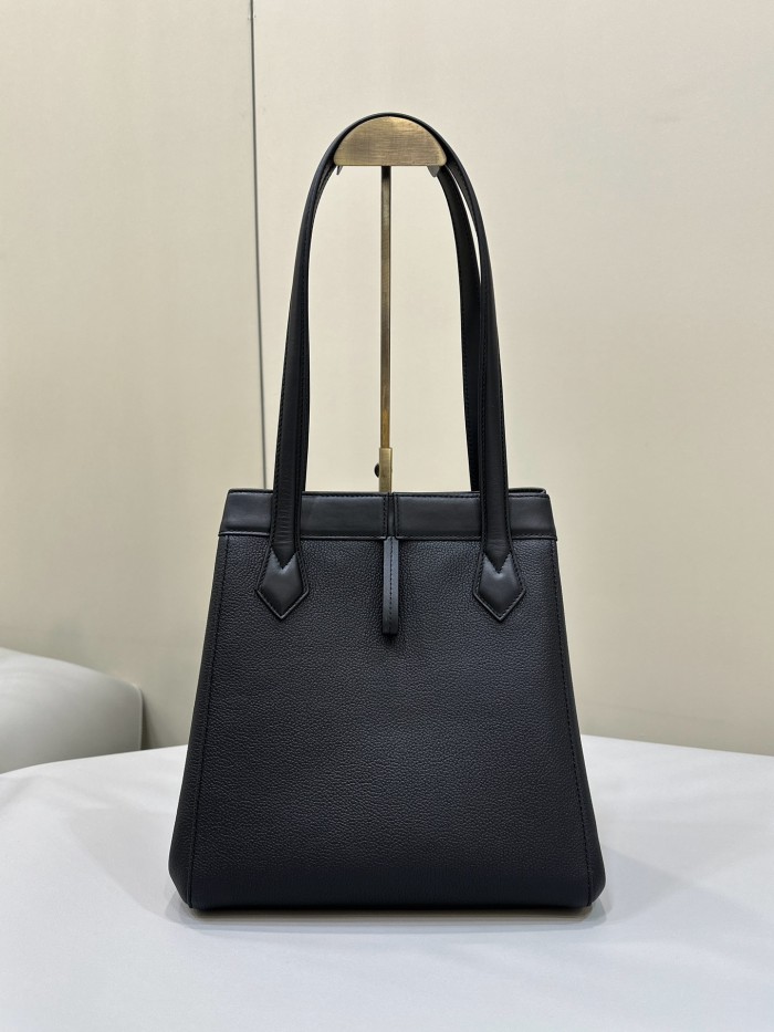 (Authentic Quality)Replica Fendi Tote Bag 27 Origami Caviar Calf In Black